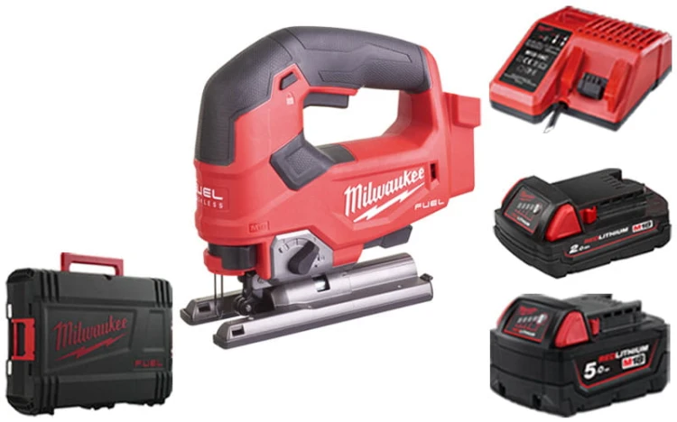 Wyrzynarka Milwaukee M18FJS-522X 2x aku.: 5Ah + 2 Ah, walizka