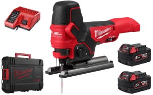 Wyrzynarka Milwaukee M18FBJS-502X 2x aku. 5Ah, walizka,  szybka ładowarka