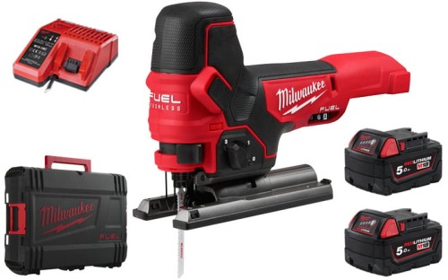 Wyrzynarka Milwaukee M18FBJS-502X 2x aku. 5Ah, walizka