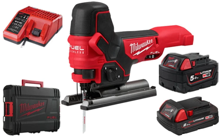 Wyrzynarka Milwaukee M18FBJS-522X 2x aku.: 5Ah + 2.0Ah, walizka
