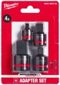 Redukcje - adaptory udarowe kpl. 4 sztuki Milwaukee Shockwave przejściówki 4932480356