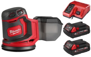 Szlifierka mimośrodowa 125mm Milwaukee M18BOS125-202 2x aku. 2.0Ah, szybka ładowarka