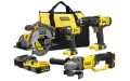 Zestaw Stanley V20: wkrętarka SFMCD711, zakrętarka SFMCF800, pilarka SFMCS500, szlifierka SFMCG400, 2x aku. 4Ah, torba SFMCK469M2-QW