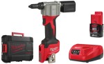 Kompaktowa nitownica Milwaukee M12BPRT-201X 1x aku. 2.0Ah, ładowarka, walizka