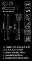 Zestaw narzędzi Neo Tools 21cz. klucze nasadowe 3/4'' 08-061