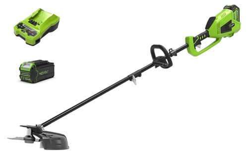 Kosa GREENWORKS 40V z funkcją podkaszarki - silnik bezszczotkowy, zestaw 1x 4.0Ah bateria + ładowarka GD40BCK4
