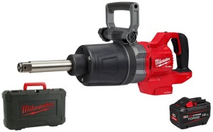 Klucz udarowy Milwaukee 2711Nm 1" z rękojeścią D M18ONEFHIWF1D-121C aku.12.0Ah,  ładowarka w walizce 4933499251