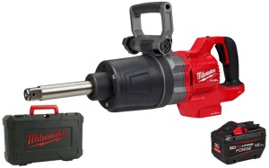 Klucz udarowy Milwaukee 2711Nm 1" z rękojeścią D M18ONEFHIWF1D-0C + aku. Forge 12.0Ah,  bez ładowarki w walizce 