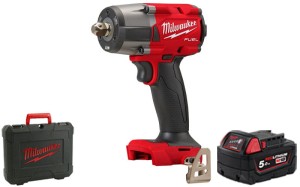 Klucz udarowy Milwaukee M18FMTIW2P12-0X + aku. 5.0Ah, walizka, bez ładowarki