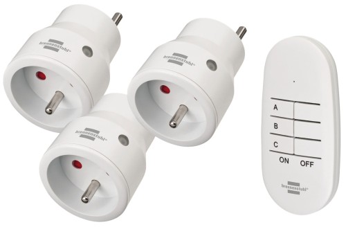 Przełączniki wyłączniki bezprzewodowe radiowe gniazdka na pilota 3 sztuki Comfort-Line Mini Brennenstuhl (id: 12583)