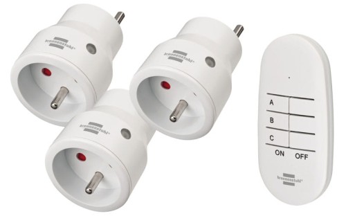 Przełączniki wyłączniki bezprzewodowe radiowe gniazdka na pilota 3 sztuki Comfort-Line Mini Brennenstuhl (id: 12583)