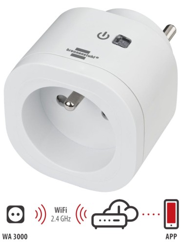 nteligentne gniazdo WLAN WIFI WA 3000 XS01 ze sterowaniem głosowym Brennenstuhl