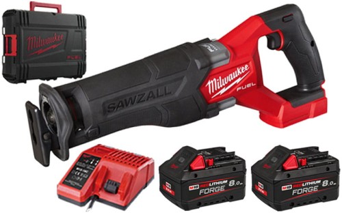 Pilarka szablasta Milwaukee M18FSZ-0X FUEL™ SAWZALL™ 2x aku. 8,0 Ah, ładowarka, walizka