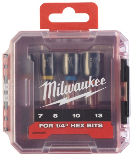 Klucze nasadowe 1/4” Milwaukee sztorcowe zestaw 4 szt. 493249244