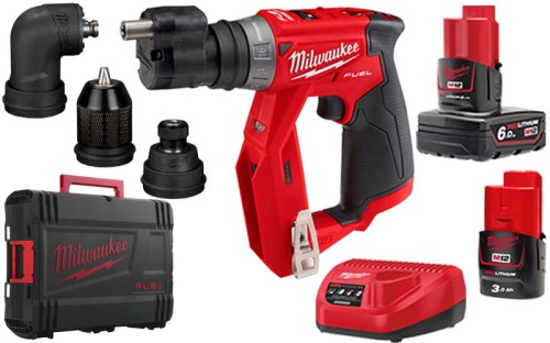 Wiertarko wkrętarka Milwaukee z 4 głowicami M12FDDXKIT