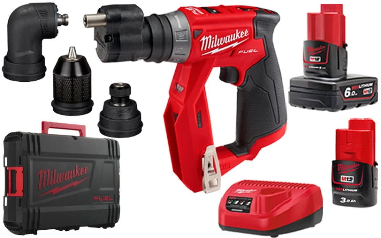 Wiertarko wkrętarka Milwaukee z 4 głowicami M12FDDXKIT