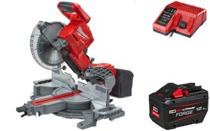 Pilarka ukosowa z posuwem Milwaukee 254mm 18V M18FMS254 1x aku. FORGE™ 12.0 Ah i szybka ładowarka