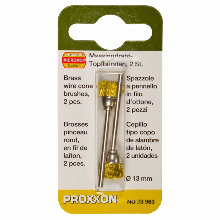 Szczotki mosiężne Proxxon garnkowe precyzyjne 13mm kpl. 2szt. 28963