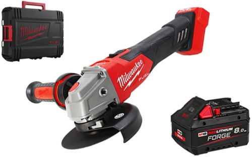 Szlifierka kątowa z hamulcem Milwaukee 18V M18FSAG125XB-0X silnik bezszczotkowy + akumulator FORGE™ 8,0Ah w walizce