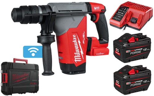 Młotowiertarka SDS-Plus Milwaukee 32mm 5.0J 18V M18ONEFHPX w walizce aku. 2x 12,0Ah FORGE™ i ładowarka