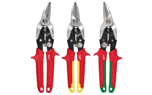 Nożyce do blachy Milwaukee kpl. 3 sztuk: prawe, proste i lewe 4932499020