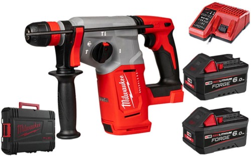 Młotowiertarka SDS-Plus Milwaukee 2,3J 18V M18BLHX-602X 2x aku. 6.0Ah FORGE™, szybka ładowarka w walizce