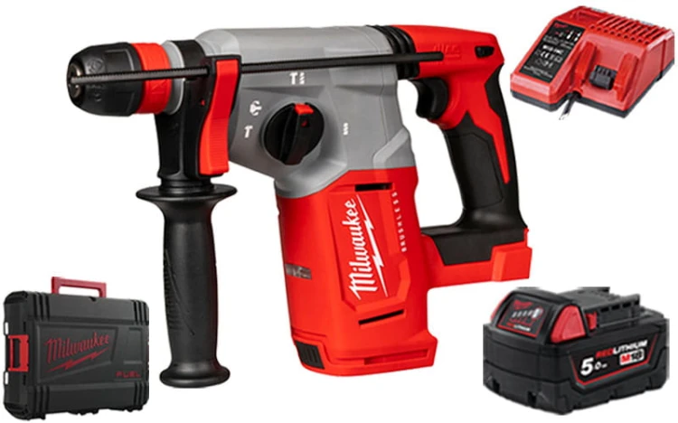 Młotowiertarka SDS-Plus Milwaukee 2,3J 18V M18BLHX-501X 1x aku. 5.0Ah, szybka ładowarka w walizce