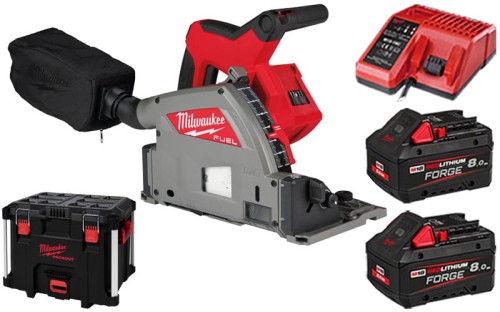 Zagłębiarka Milwaukee M18FPS55-802P 2x aku. 8.0Ah, ładowarka w walizce Packout XL