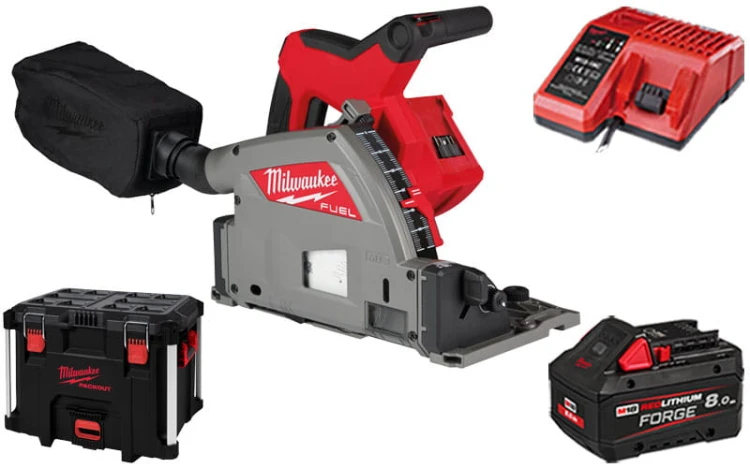 Zagłębiarka Milwaukee M18FPS55-801P 1x aku. 8.0Ah, ładowarka w walizce Packout XL