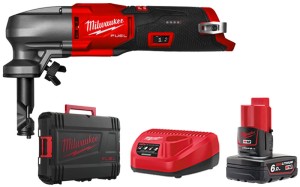 Nożyce do blachy 1.6mm Milwaukee M12FNB16-601X 1x aku. 6.0Ah ładowarka, walizka