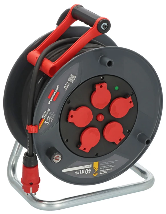 Przedłużacz bębnowy budowlany kabel RN 320 KU 4204 5 gniazd IP44 40 m Brennenstuhl