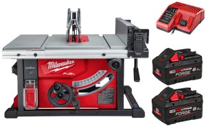 Stołowa pilarka tarczowa Milwaukee M18FTS210-802 2x aku. 8.0Ah Forge, ładowarka