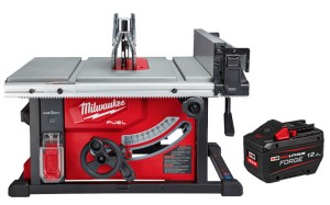 Stołowa pilarka tarczowa Milwaukee M18FTS210-0 + 1x aku. 12.0Ah Forge, bez ładowarki