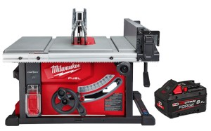 Stołowa pilarka tarczowa Milwaukee M18FTS210-0 + 1x aku. 8.0Ah Forge, bez ładowarki