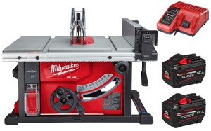 Stołowa pilarka tarczowa Milwaukee M18FTS210-122B 2x aku. 12.0Ah Forge, szybka ładowarka