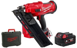 Gwoździarka akumulatorowa Milwaukee M18FFN-0C + 1x aku. 5Ah w walizce, bez ładowarki