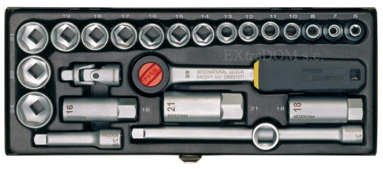 Klucze nasadowe Proxxon 3/8'' zestaw 24 cz.