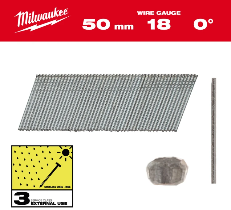 Sztyfty nierdzewne Milwaukee 18G INOX SC3