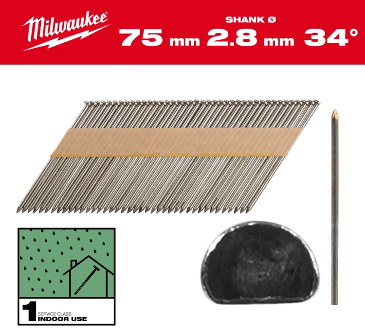 Gwoździe pierścieniowe Milwaukee do gwoździarki M18 FFN