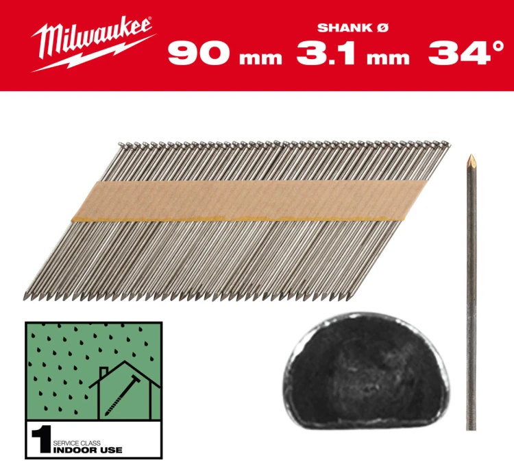 Gwoździe pierścieniowe Milwaukee do gwoździarki M18 FFN