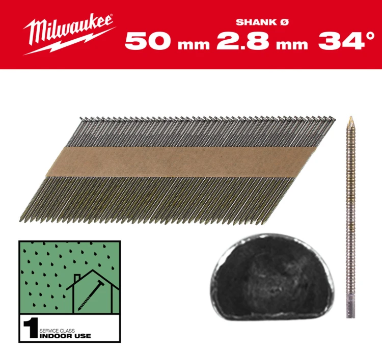 Gwoździe pierścieniowe Milwaukee do gwoździarki M18 FFN