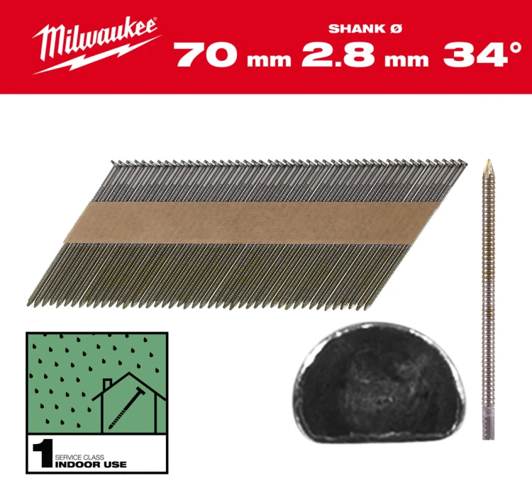 Gwoździe pierścieniowe Milwaukee do gwoździarki M18 FFN
