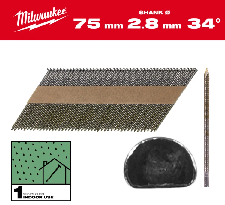 Gwoździe pierścieniowe Milwaukee do gwoździarki M18 FFN