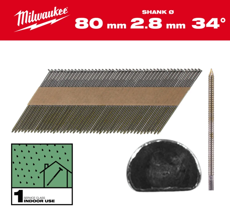 Gwoździe pierścieniowe Milwaukee do gwoździarki M18 FFN