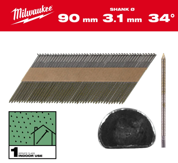 Gwoździe pierścieniowe Milwaukee do gwoździarki M18 FFN
