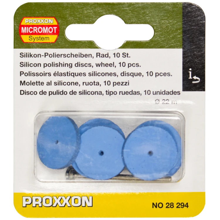 Polerki silikonowe w kształcie koła śr. 22mm Proxxon kpl 10 szt 28294