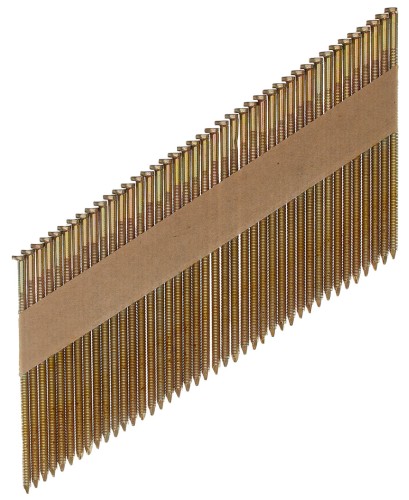 Gwoździe pierścieniowe Milwaukee długość 90mm, kąt 34°, głowa typu D 2200 szt. do gwoździarki M18 FFN 4932492615