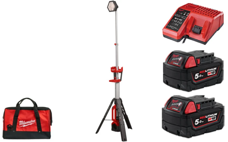Lampa stojąca LED Milwaukee M18SAL2-0 2800 lm wysuwany maszt 2.2m