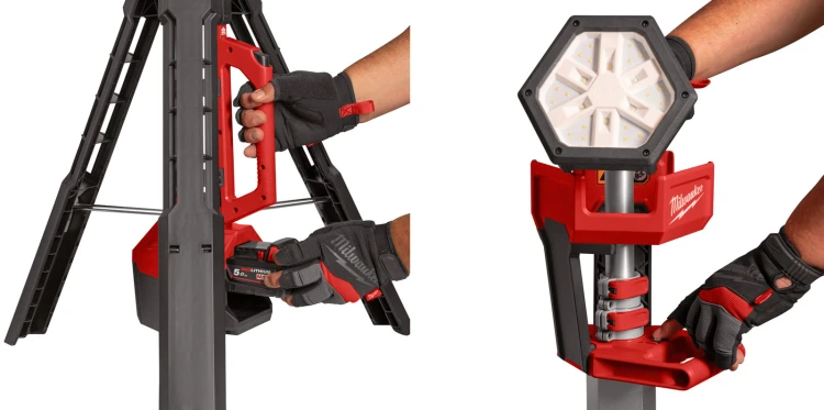 Lampa stojąca LED Milwaukee M18SAL2-0 2800 lm wysuwany maszt 2.2m