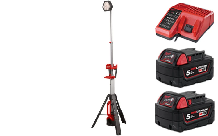 Lampa stojąca LED Milwaukee M18SAL2-0 2800 lm wysuwany maszt 2.2m